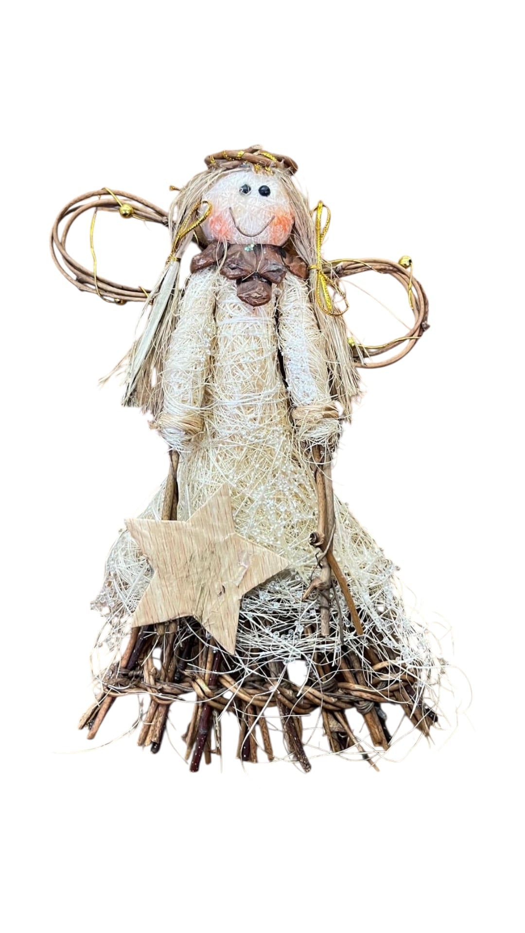 Angioletto in paglia e legnetti di bamboo - Colombetti Casa