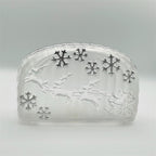 Babbo Natale su slitta porta tealight in cristallo 