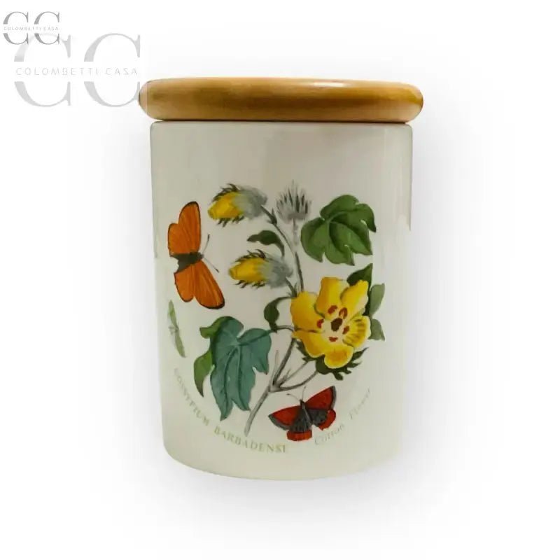 Barattolo Ceramica Britannica con design floreale e farfalla della Botanic Garden