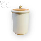 Barattolo Girasoli Ceramica Egan con coperchio in legno elegante e funzionale