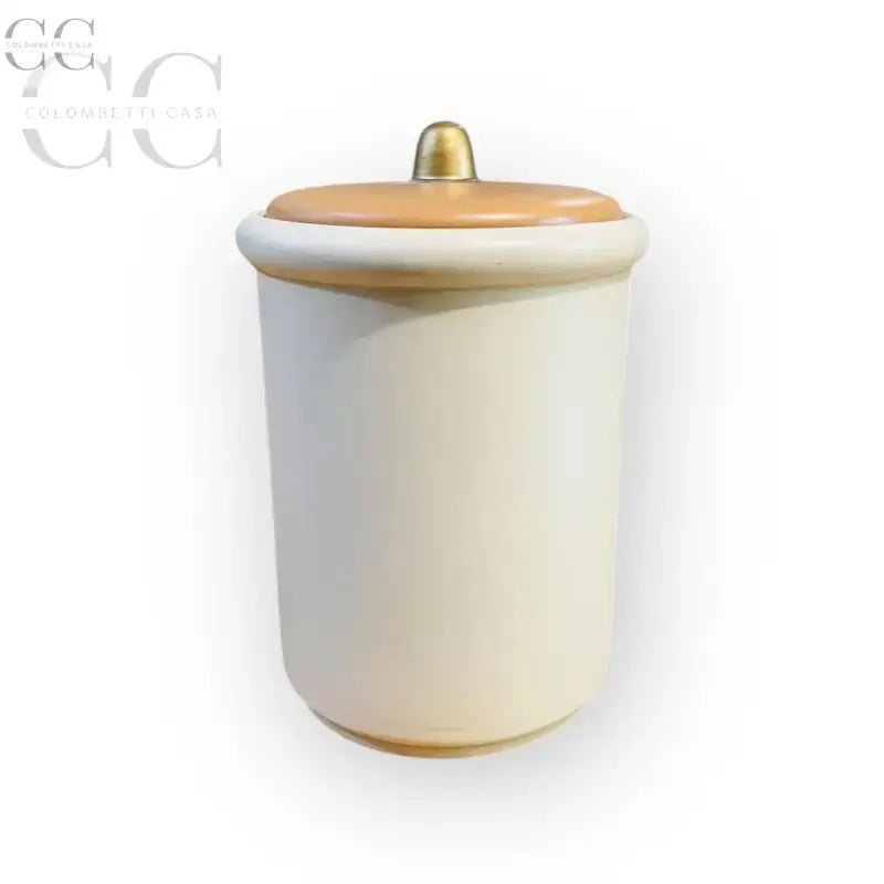 Barattolo Girasoli Ceramica Egan con coperchio in legno elegante e funzionale