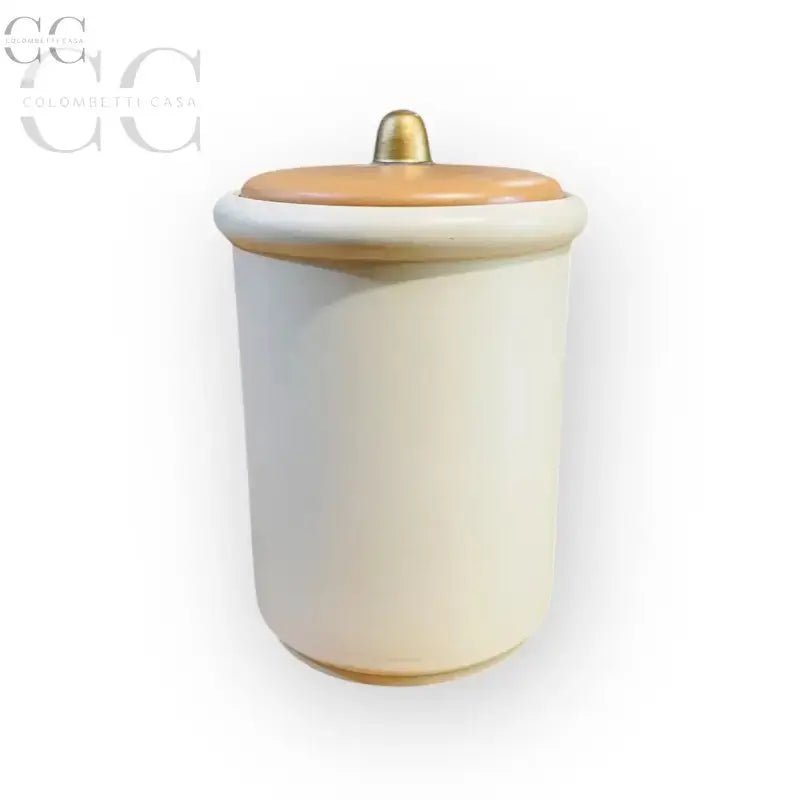 Barattolo Girasoli Ceramica Egan con coperchio in legno elegante e funzionale