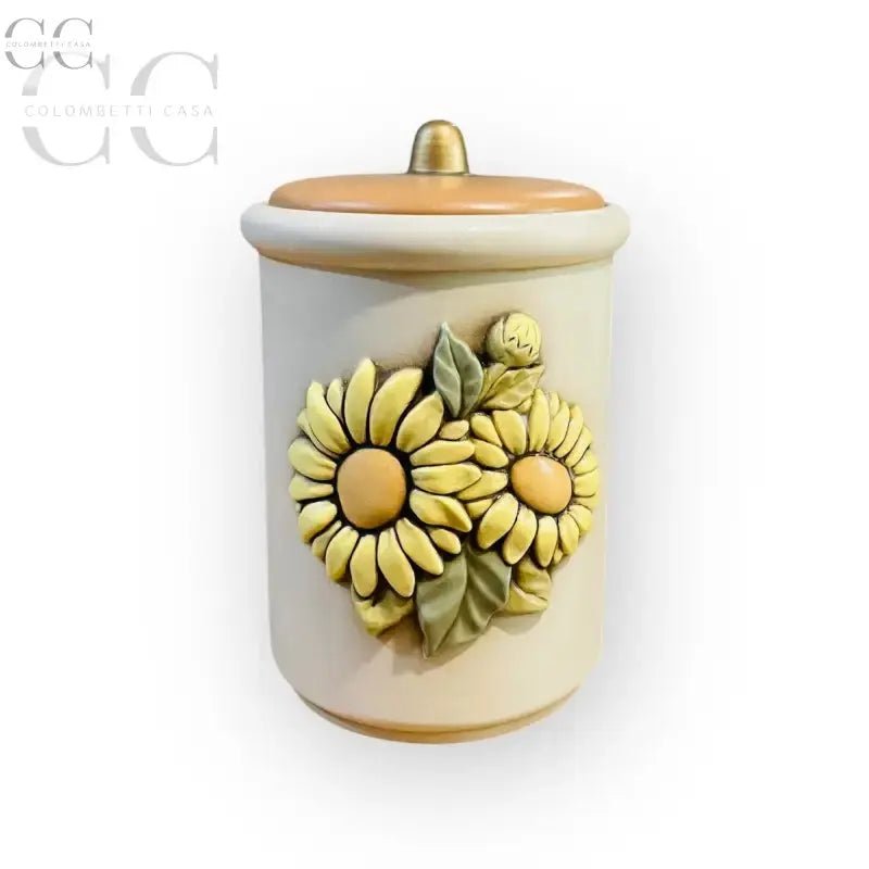 Barattolo girasoli ceramica Egan con design di girasole decorativo elegante