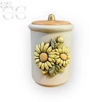 Barattolo girasoli ceramica Egan con design di girasole decorativo elegante