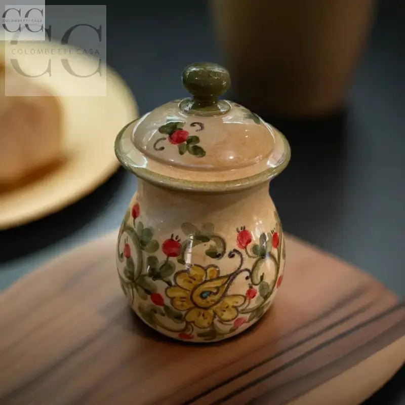 Barattolo in ceramica di Gubbio, pezzo unico di mastro Giorgio, artigianato d’eccellenza