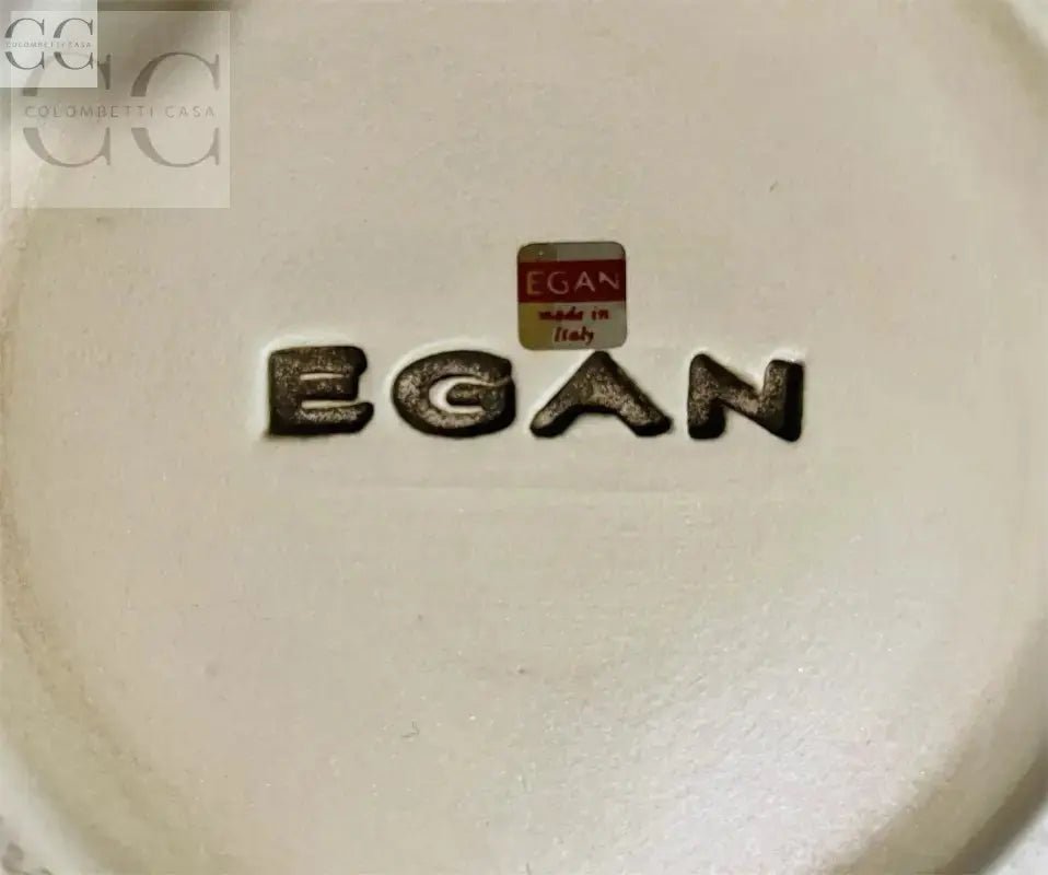 Barattolo limoni ceramica Egan con inscrizione EGAN e adesivo made in Italy