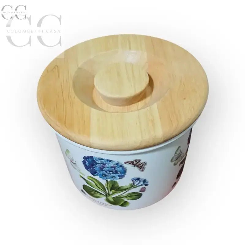 Contenitore floreale con coperchio in legno della ceramica Portmeirion Botanic Garden