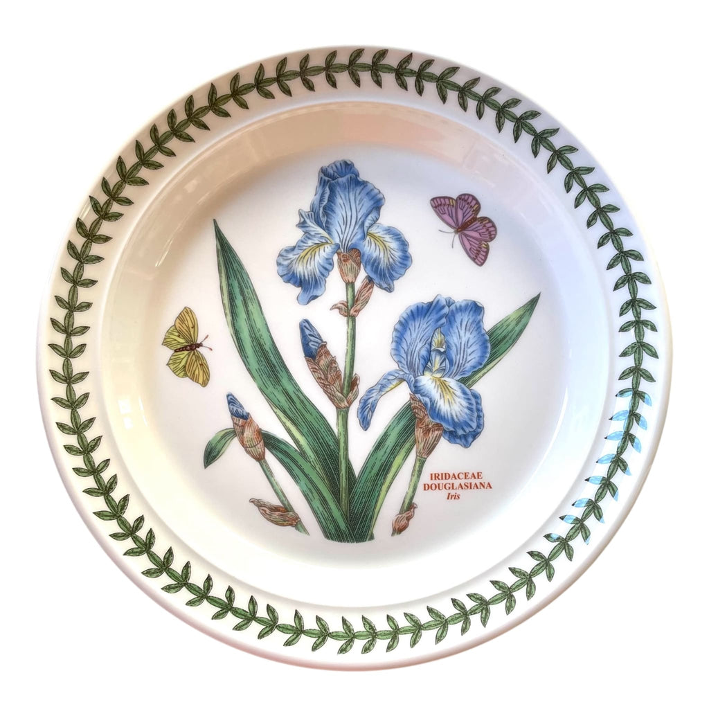 Botanic Garden- 6 piatti frutta ceramica Portmeirion with floral and butterfly design, 20 cm diameter ceramic plates.