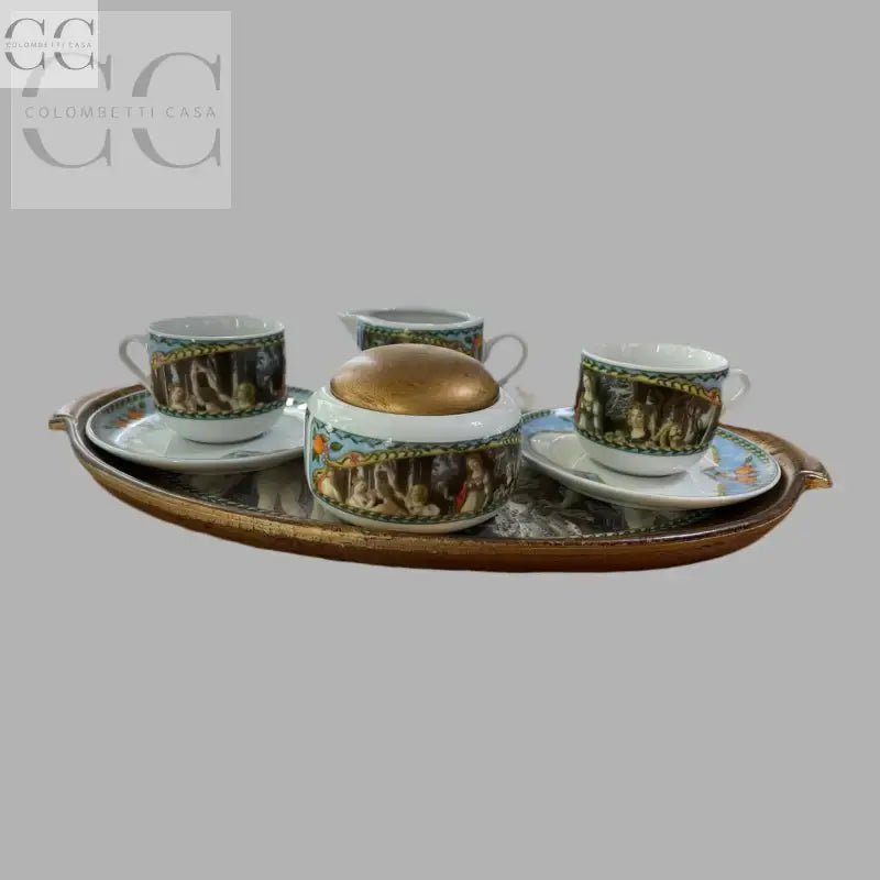 Set di tazzine con piatto in porcellana Weissestal Botticelli la Primavera