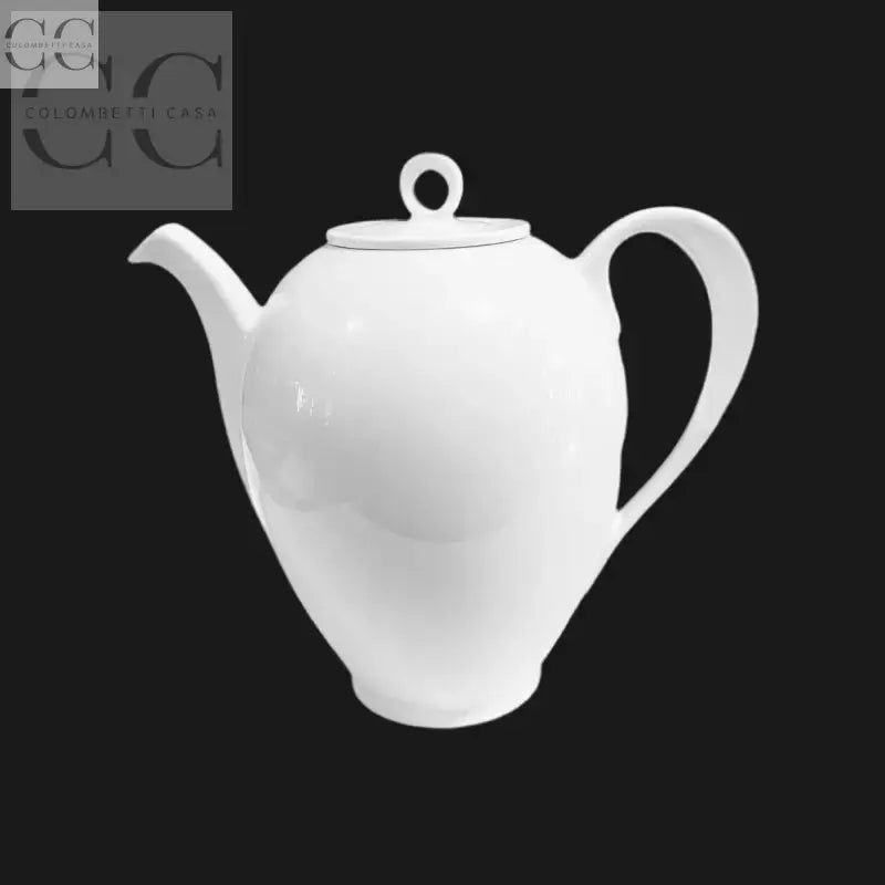 Caffettiera Borromeo bianco porcellana Richard Ginori con teiera in ceramica bianca