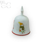 Campanella Richard Ginori in ceramica bianca con design pupazzo di neve