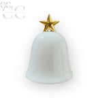 Campanella con stella cometa in porcellana Richard Ginori, ideale per tazze e tazzine