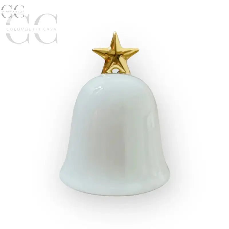 Campanella con stella cometa in porcellana Richard Ginori, ideale per tazze e tazzine