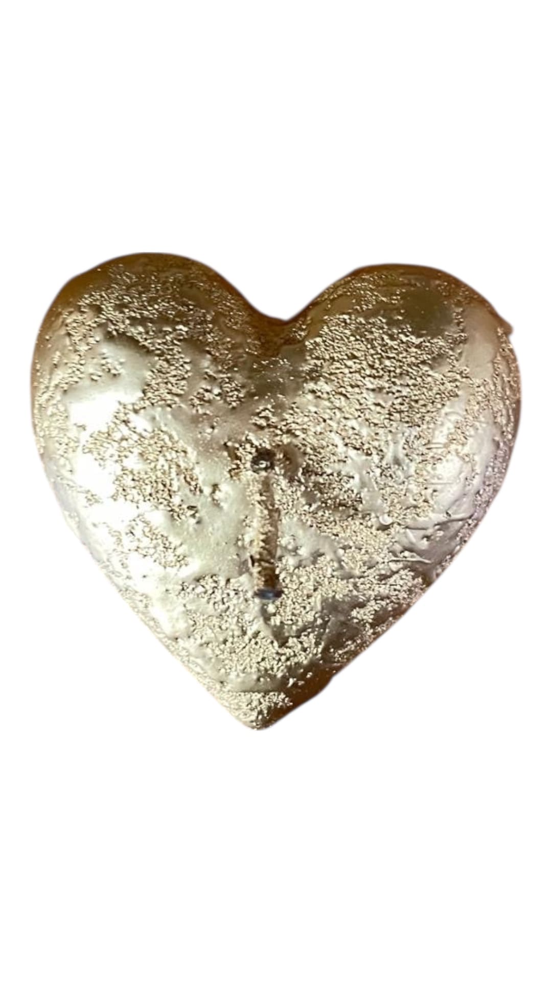 Candela a forma di cuore color oro - Colombetti Casa