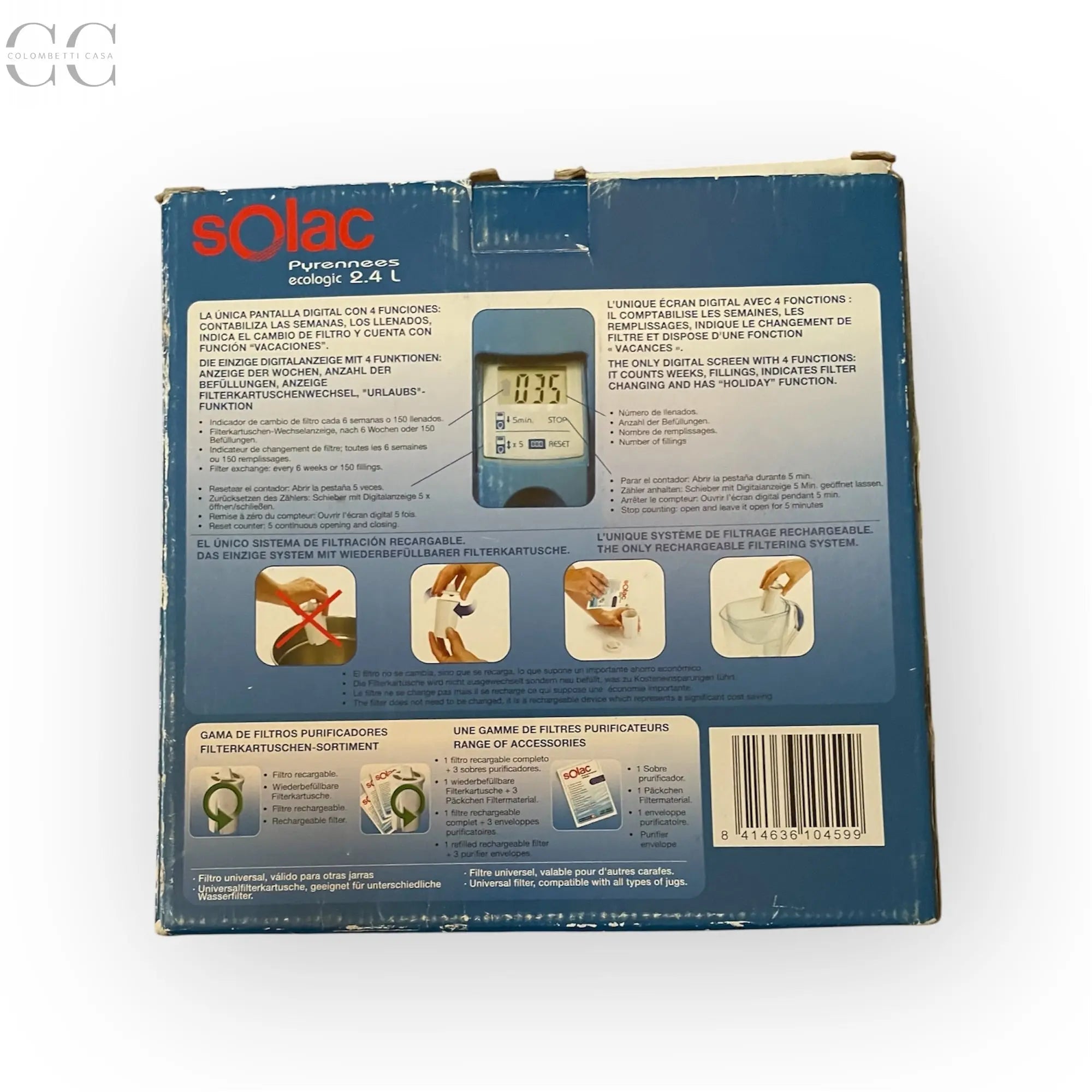 Caraffa filtrante SOLAC Pyrennees Colombetti Casa