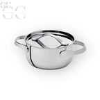 Casseruola in acciaio inox Serafino Zani con coperchio, peso prodotto 1.2 kg
