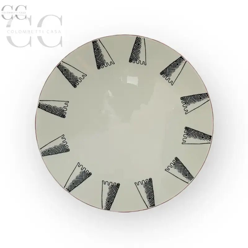 Piatto decorativo circolare Centrotavola-coppa in porcellana Richard Ginori