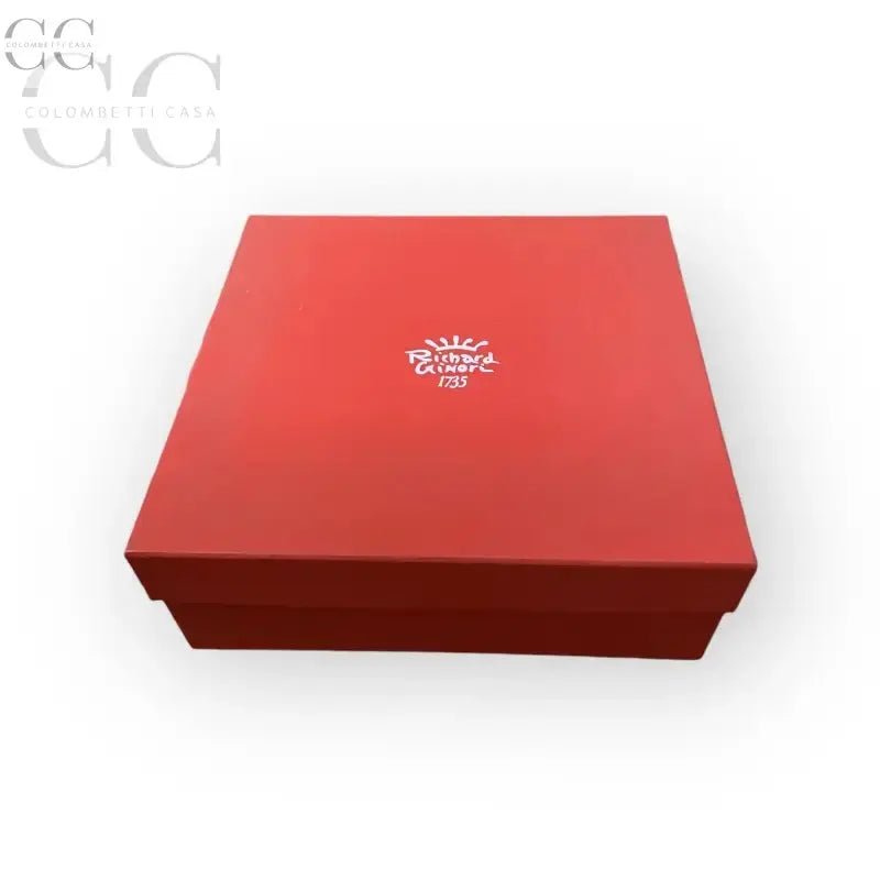 Scatola quadrata rossa del Centrotavola-coppa porcellana Richard Ginori