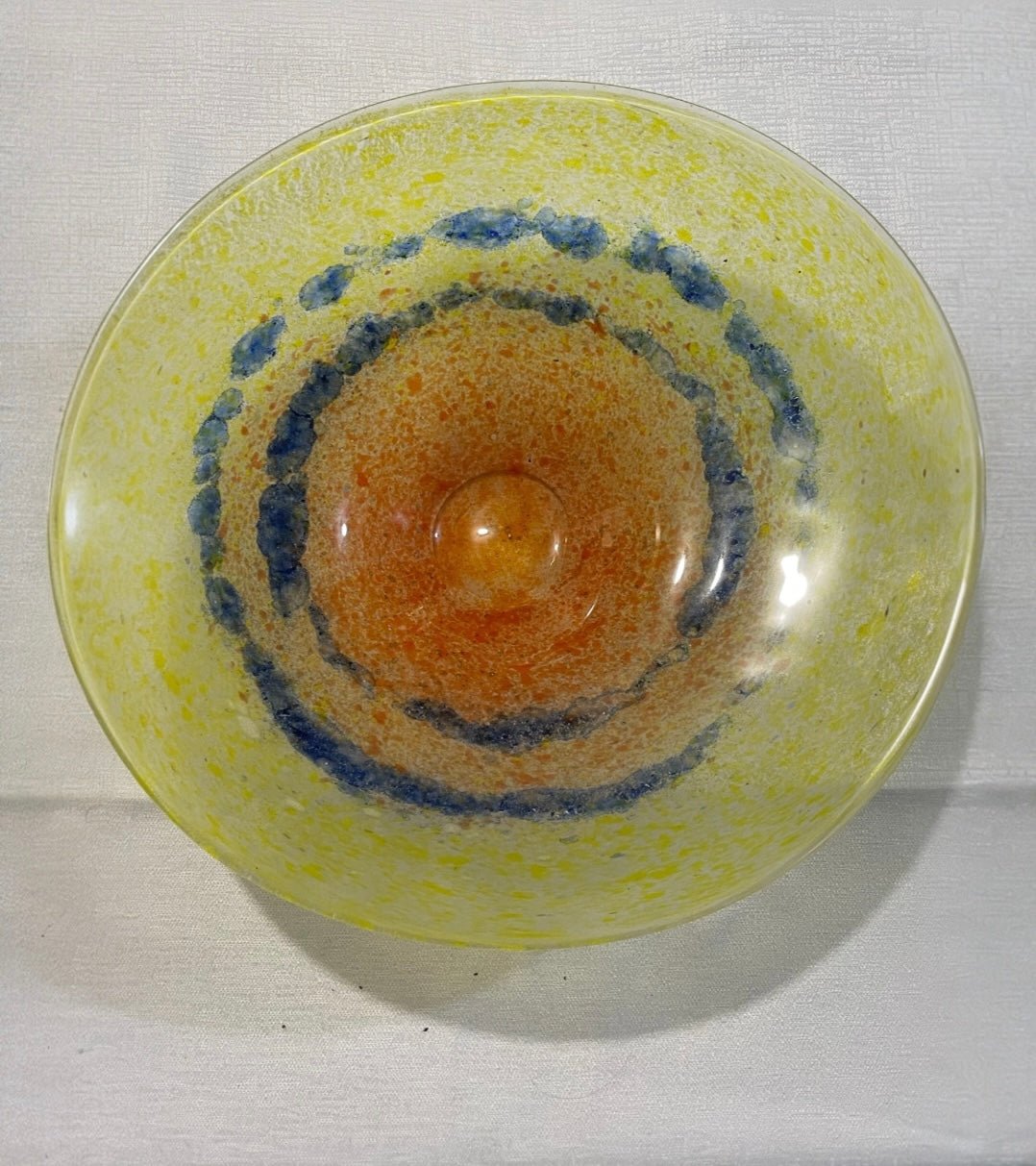 Centrotavola in vetro di Murano giallo e arancione - Colombetti Casa