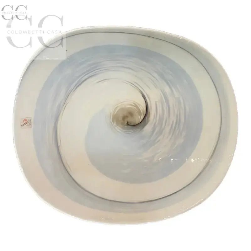 Piatto in vetro di Murano con design swirled ideale per tazze e tazzine vintage