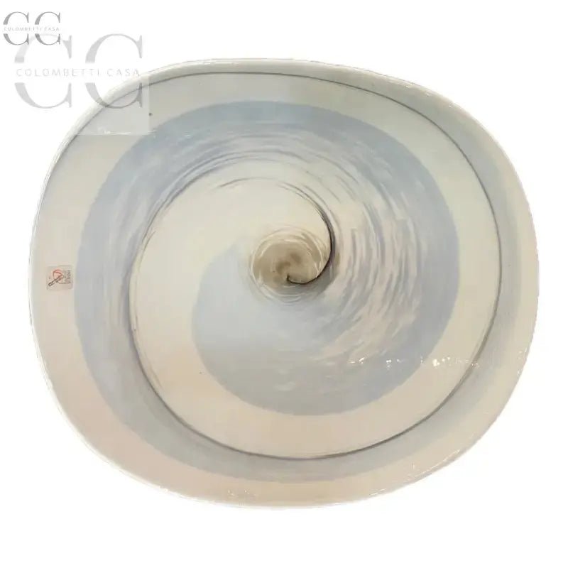 Piatto in vetro di Murano con design swirled ideale per tazze e tazzine vintage