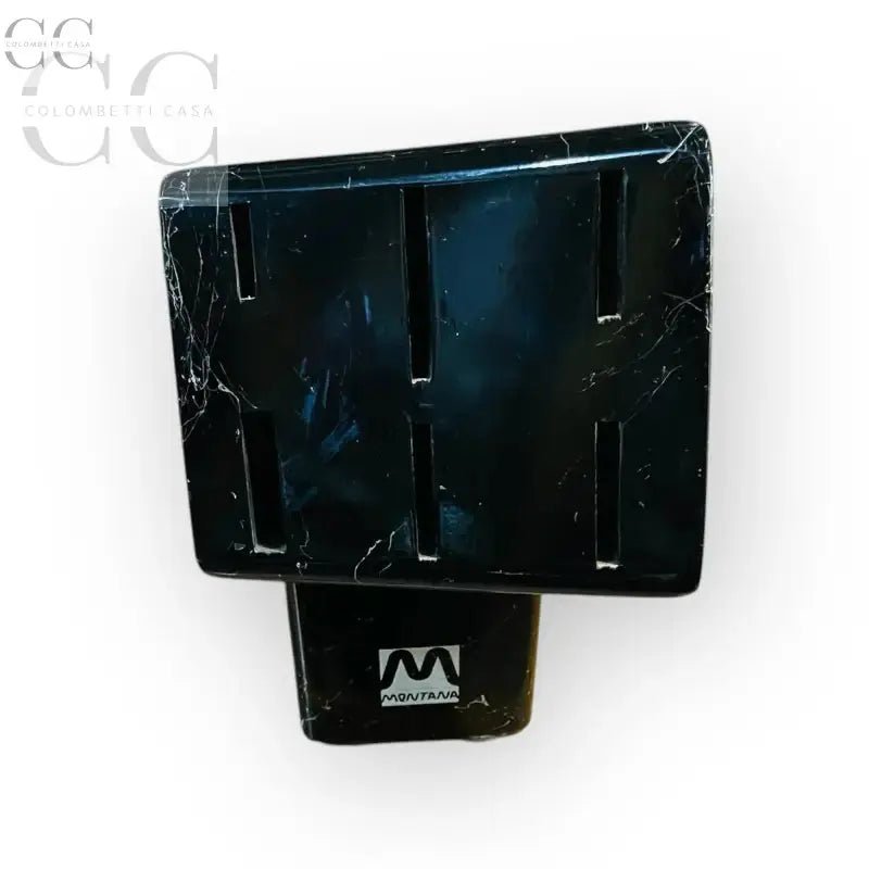 Blocco coltelli nero lucido in legno Montana con slot per utensili da cucina