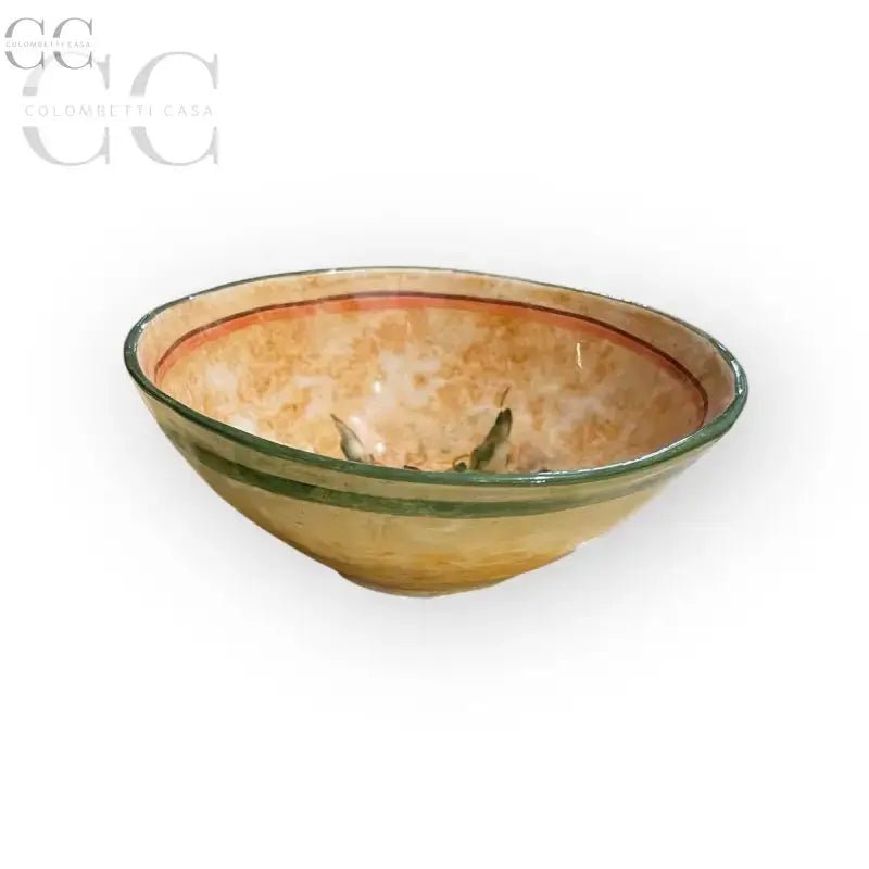 Coppetta ceramica di Gubbio CAFF con motivo floreale, ideale per tazze e piatti