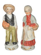 Coppia statuette - i nonni contadini in porcellana