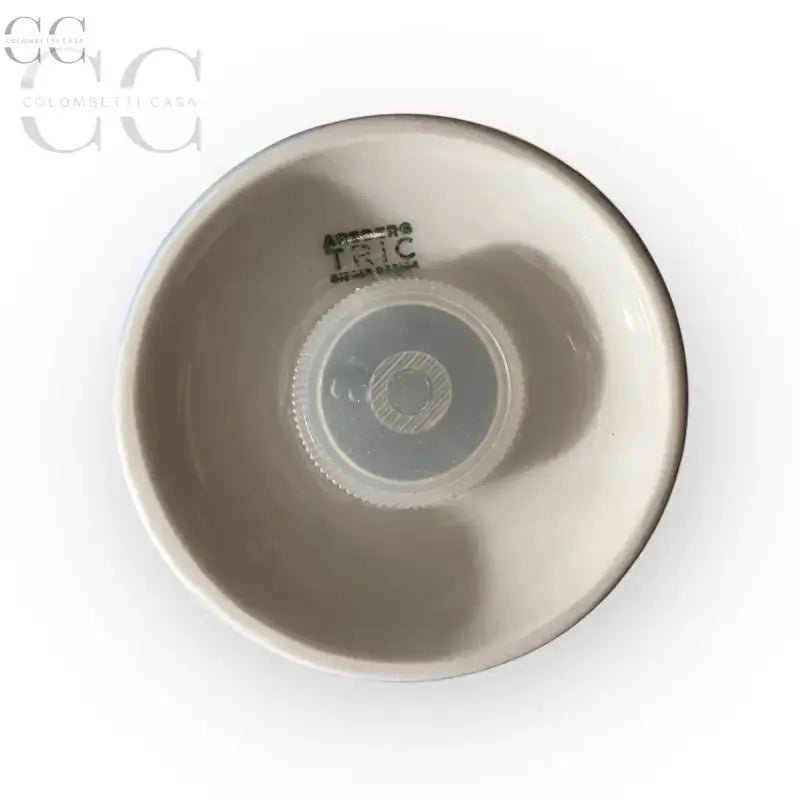 Ciotola in ceramica bianca con centro in plastica, Dosa zucchero Tric blu Arzberg