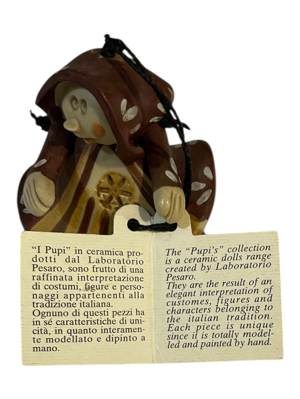 I Pupi donnina ceramica Laboratorio Pesaro