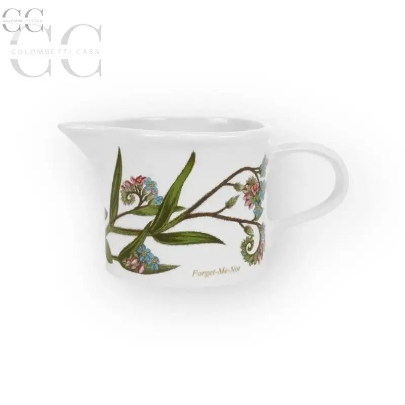 Lattiera Botanic Garden in ceramica britannica con design floreale su porcellana bianca