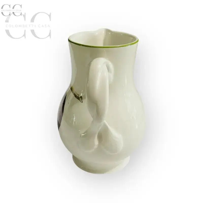 Lattiera Cascara porcellana Villeroy&Boch con bordo verde e corpo bianco