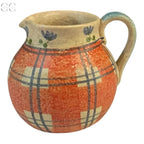 Lattiera decoro scozzese rosso e blu ceramica Italica Ars Colombetti Casa