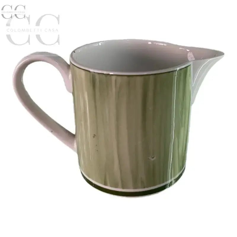 Pichèro in ceramica verde e bianca della Lattiera Flora Villeroy&Boch per tazzine