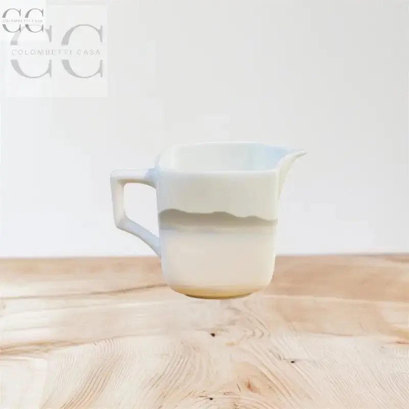 Lattiera Vela orizzonti Richard Ginori, pitcher bianco con striscia grigia