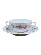 Tazza da brodo vecchio Ginori fiori rosa
