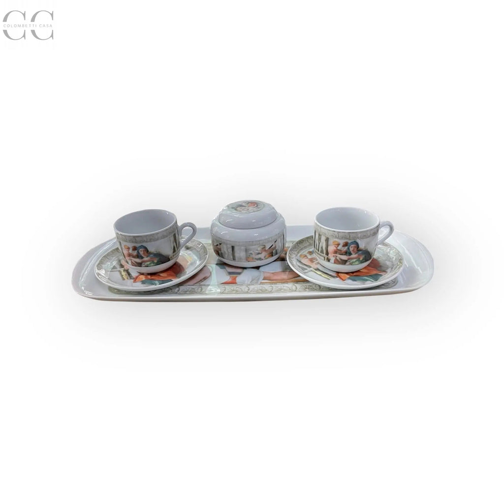 Le Sibille di Michelangelo tazze caffè porcellana Weissestal - Colombetti Casa