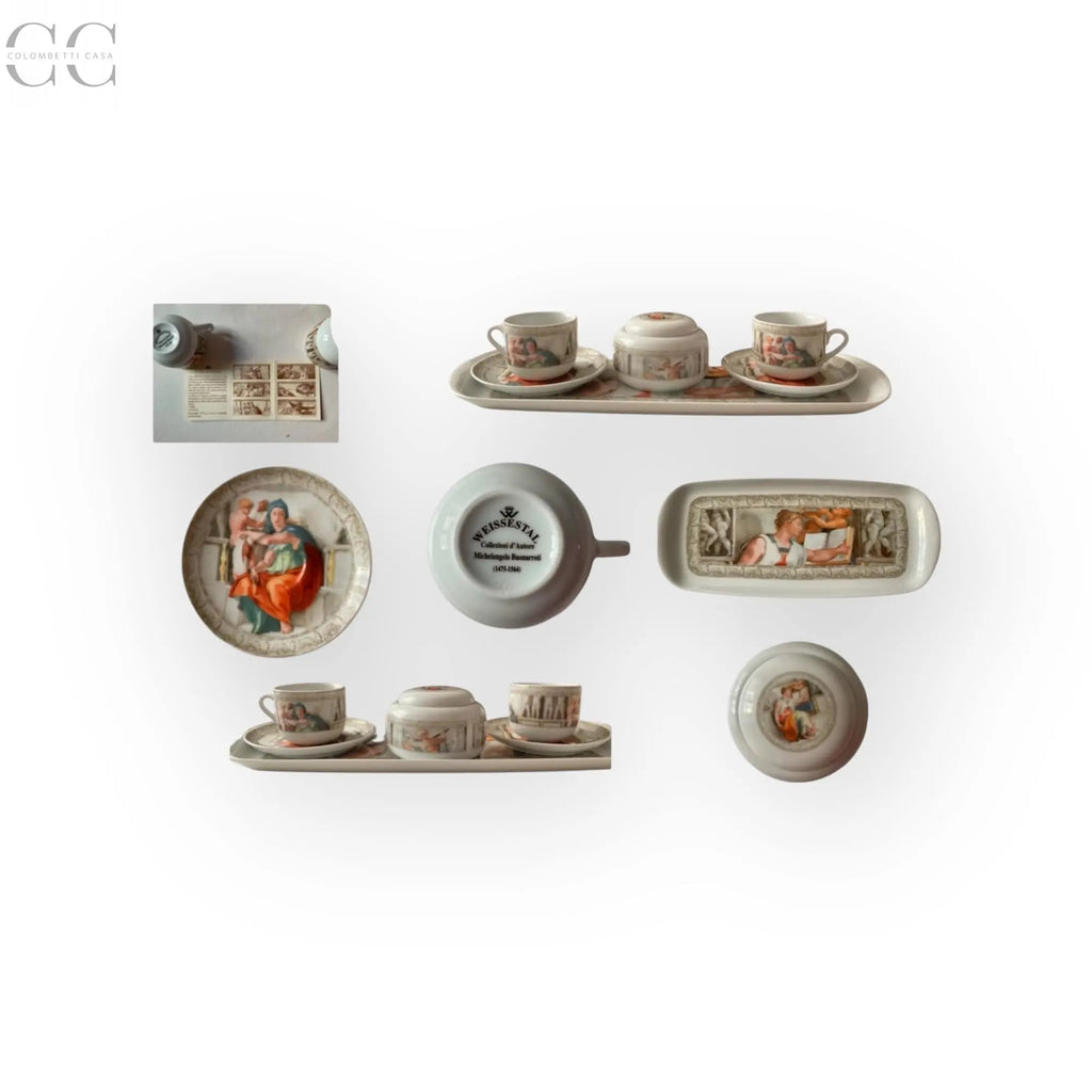Le Sibille di Michelangelo tazze caffè porcellana Weissestal - Colombetti Casa