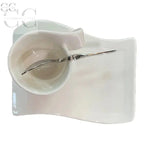 Set di tazze e piatto New Wave con cucchiaino Villeroy&Boch in ceramica bianca