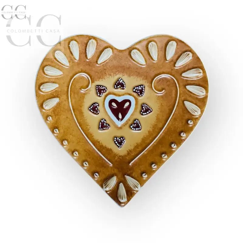 Piatto decorato a forma di cuore in ceramica della Villeroy&Boch