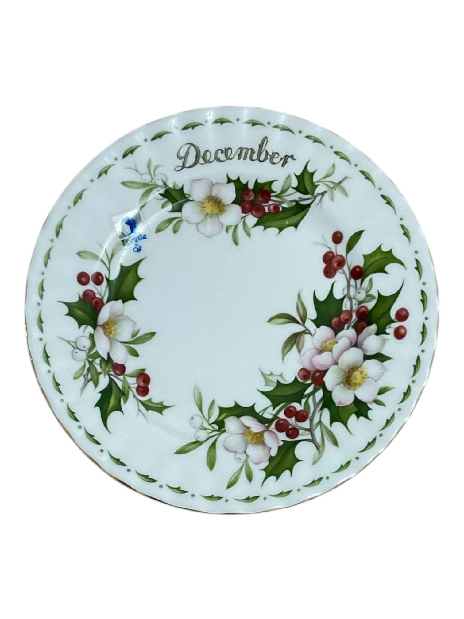 Piattino dessert Royal Albert Dicembre fiori del mese
