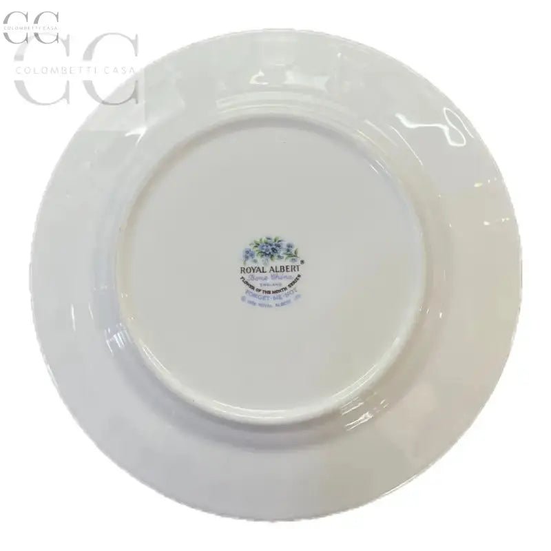 Piattino dessert Royal Albert Luglio fiori del mese su piatto di porcellana bianca