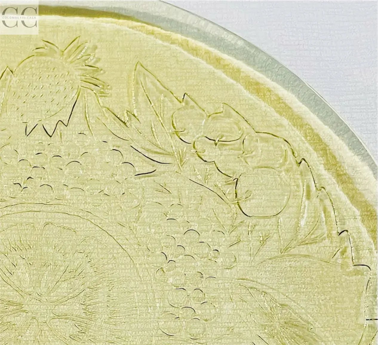 Piatto vetro ambra Colombetti Casa