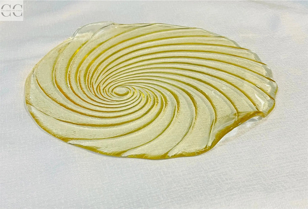 Piatto vetro con manici Colombetti Casa