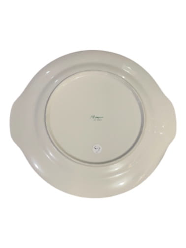 Piatto dolce con paletta decoro margherite in porcellana con filo oro