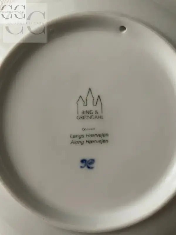Piatto Natale 2008 Bing&Grondahl con marchio del produttore sulla ceramica