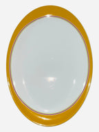 Piatto ovale bordo giallo porcellana Richard Ginori Laveno