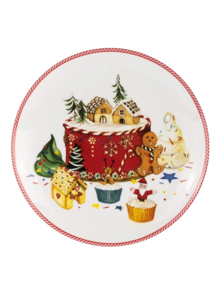 Piatto panettone villaggio Sweet Natale