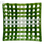 Piatto verde traforato in vetro Pitti Colombetti Casa