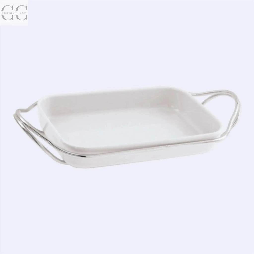 Pirofila rettangolare con supporto acciaio Sambonet Living Colombetti Casa